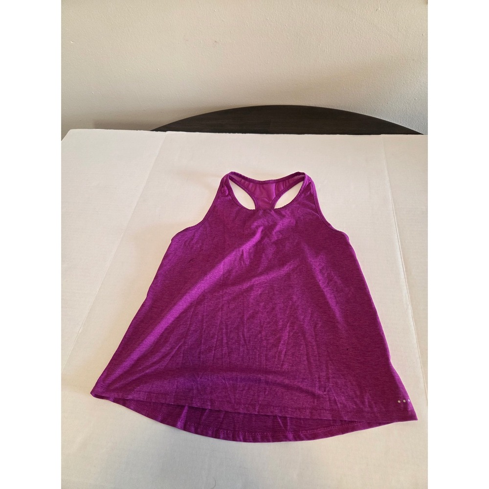 Old Navy Active Go-Dry Racerback Tank Top Magenta Purple Heathered Mesh Back S